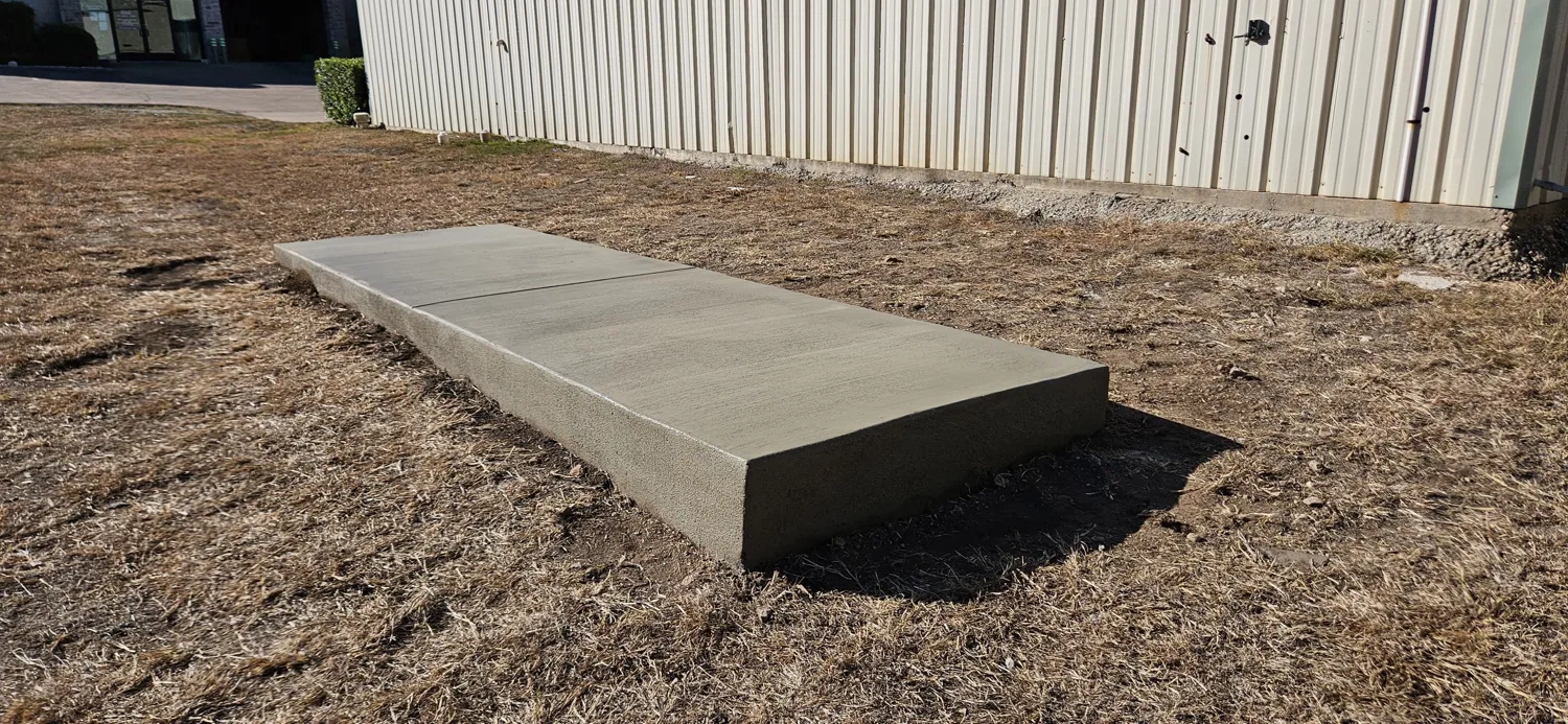 A purpose-built equipment slab by Lucky’s Concrete in Miami